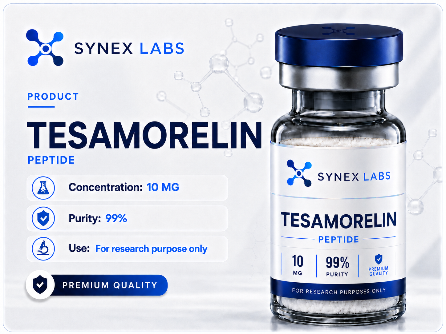 TESAMORELIN
 – 10mg